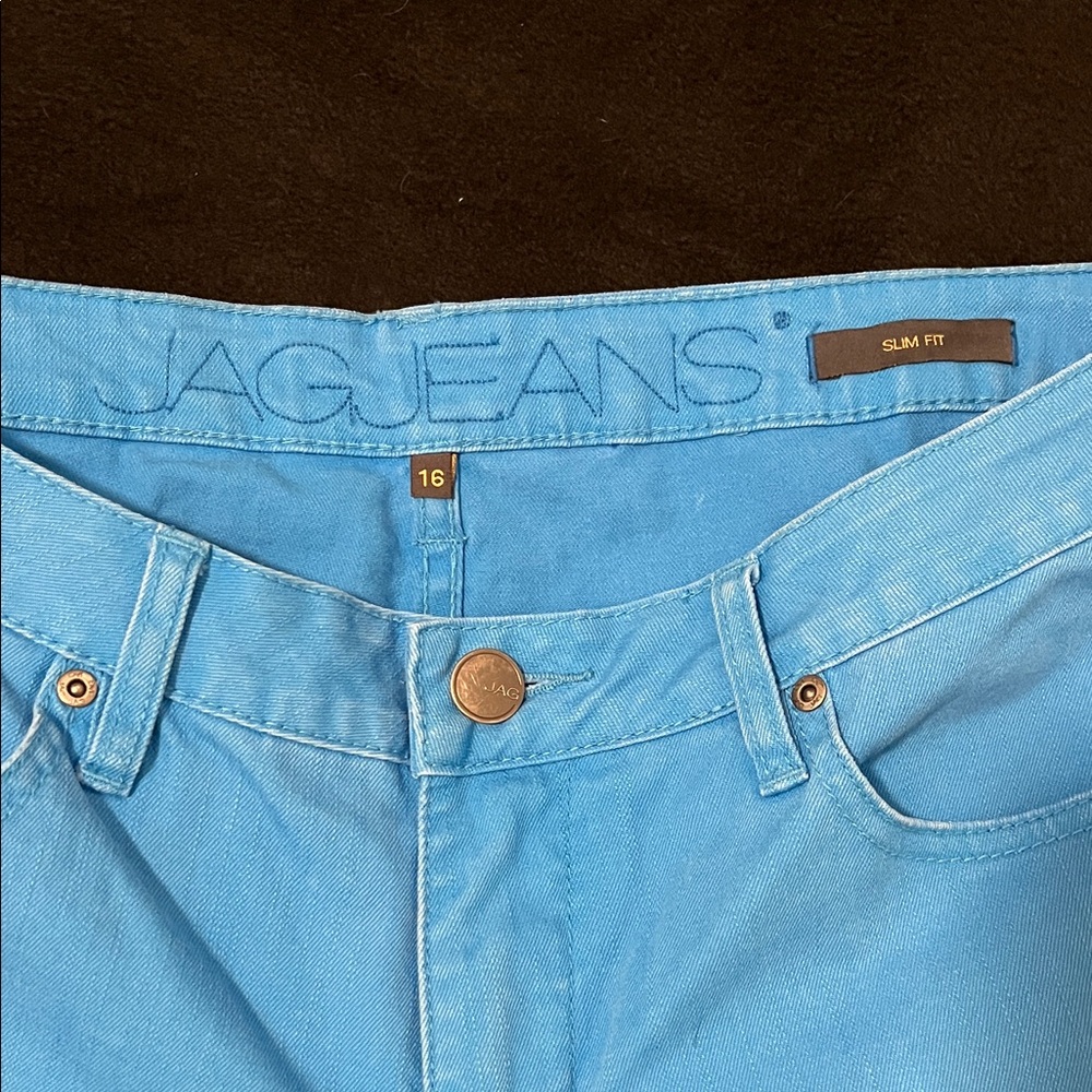 Jag Jeans Vibrant Blue Bermuda Short Size 16 - Picture 2 of 8